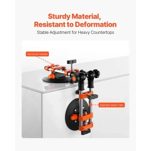 VEVOR Nahtsetzer, 2er-Pack Granit-Nahtverbinder mit 152 mm Vakuum-Saugnäpfen, Steinsetzer zum Verbinden & Nivellieren von Fugen, 90°-120° verstellbar, Ideal für Fliesen- & Marmorplatten – Bild 3