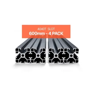 VEVOR 4er Set 600 mm T-Nut 4040 Aluminium-Strangpressprofil, eloxierte Linearschiene nach europäischem Standard, Nutenprofil für 3D-Drucker, CNC-Maschine DIY, Lasergravur, Schwarz VEVOR 4er Set 600 mm T-Nut 4040 Aluminium-Strangpressprofil, eloxierte Linearschiene nach europäischem Standard, Nutenprofil für 3D-Drucker, CNC-Maschine DIY, Lasergravur, Schwarz