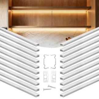 VEVOR LED Profil 20er-Pack 1 m, Eloxierte Aluminiumprofile mit Milchiger Abdeckung, Endkappen & Befestigungsclips, Kanäle, Diffusor für LED-Streifen, Ideal für Unterbau-Arbeitsplatten, U Form VEVOR LED Profil 20er-Pack 1 m, Eloxierte Aluminiumprofile mit Milchiger Abdeckung, Endkappen & Befestigungsclips, Kanäle, Diffusor für LED-Streifen, Ideal für Unterbau-Arbeitsplatten, U Form