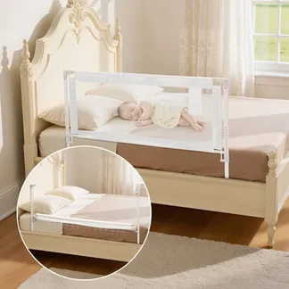 VEVOR Bettgitter, Bettschutzgitter mit verstärktem Eisenrohr und Oxford-Stoff, höhenverstellbares Kinderbettgitter, Kinderbettschutzgitter, Rausfallschutz für Kinderbett, Etagenbett, 150 x 68-89 cm VEVOR Bettgitter, Bettschutzgitter mit verstärktem Eisenrohr und Oxford-Stoff, höhenverstellbares Kinderbettgitter, Kinderbettschutzgitter, Rausfallschutz für Kinderbett, Etagenbett, 150 x 68-89 cm