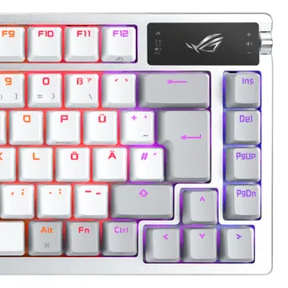 ASUS ROG Azoth White Tastatur Gaming USB + RF Wireless + Bluetooth QWERTZ Deutsch Weiß ASUS ROG Azoth White Tastatur Gaming USB + RF Wireless + Bluetooth QWERTZ Deutsch Weiß