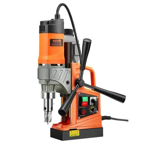 VEVOR Magnetbohrmaschine Kernbohrmaschine 40 mm Bohrdurchmesser, 12500 N tragbare elektrische Magnetbohrmaschine mit 2 Kernbohrern, variabler Geschwindigkeit, Bohrmaschine für Metalloberflächen – Bild 10