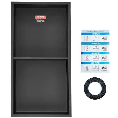 VEVOR Wandnische 10x33,02x63,5cm Duschnische Edelstahl Nische Doppellagig 100 % Wasserdicht Nischeneinbau 0-40°C Betriebstemperatur 92°-Inneneckdesign Ideal für Badezimmer Schlafzimmer Arbeitszimmer – Bild 8