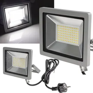 LED-Fluter SlimLine “CTF-SLT 30” silber 30W, 2960lm, 4000K, neutralweiß, IP44 LED-Fluter SlimLine “CTF-SLT 30” silber 30W, 2960lm, 4000K, neutralweiß, IP44