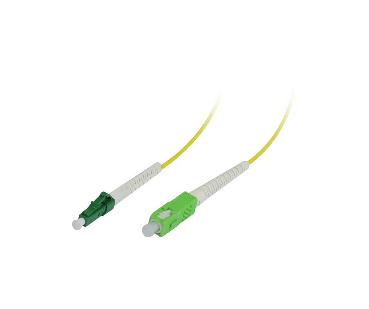 LWL-1-Faser-Patchk. 2mtr.LC(APC)-SC(APC), 9/125u, OS2, G657.A2, AD=2mm, flexible Knickschutztülle, – Bild 2