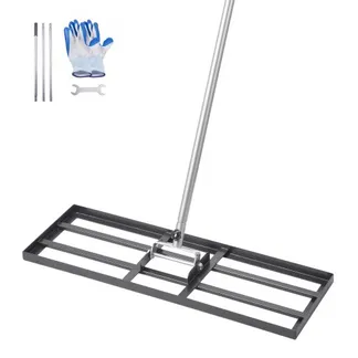 VEVOR Rasenrakel mit 213 cm Stiel, 762×254 mm Bodenplatte, Nivellierrechen aus Karbonstahl, Levelingrake, Rasen-Nivellierungsrechen für Rasenpflege, Rasen-Nivellierungsrechen, Hof und Golfplatz VEVOR Rasenrakel mit 213 cm Stiel, 762×254 mm Bodenplatte, Nivellierrechen aus Karbonstahl, Levelingrake, Rasen-Nivellierungsrechen für Rasenpflege, Rasen-Nivellierungsrechen, Hof und Golfplatz