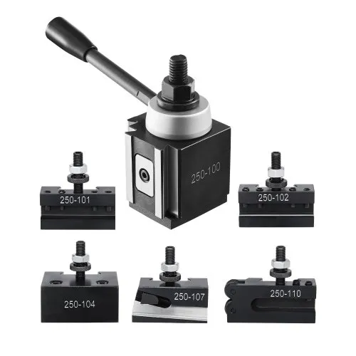 VEVOR Schnellwechsel-Werkzeughalter-Set, 6-teilig, Werkzeughalter, passend für Mini-Drehmaschinen und Metalldrehmaschinen mit 152,4-305mm Umlaufdurchmesser, langlebiges Stahlmaterial VEVOR Schnellwechsel-Werkzeughalter-Set, 6-teilig, Werkzeughalter, passend für Mini-Drehmaschinen und Metalldrehmaschinen mit 152,4-305mm Umlaufdurchmesser, langlebiges Stahlmaterial