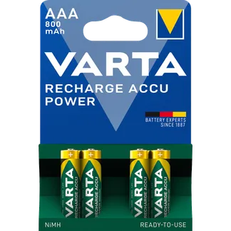 Micro-Akku VARTA “Accu Power“, Ni-MH, 800mA, Typ AAA, HR03, 4er-Blister Micro-Akku VARTA “Accu Power“, Ni-MH, 800mA, Typ AAA, HR03, 4er-Blister