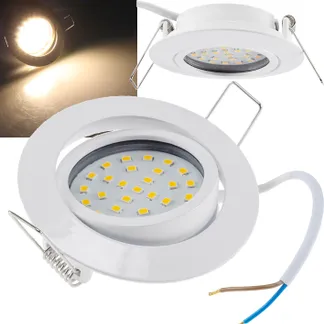 LED-Einbauleuchte „Flat-26“ warmweiß 80x26mm, 3W, 370lm, weißes Gehäuse LED-Einbauleuchte „Flat-26“ warmweiß 80x26mm, 3W, 370lm, weißes Gehäuse