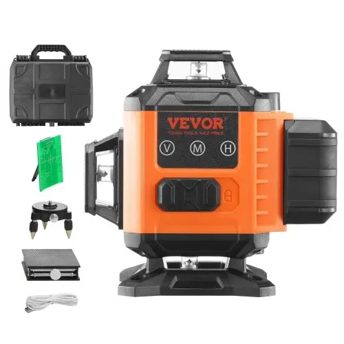 VEVOR Kreuzlinienlaser 30m Lasernivellier Selbstnivellierend Linienlaser 520nm±10nm Laserwellenlänge Baulaser ±0,28cm bei 10m Kreuzlaser ±3° Staub- & Wasserdicht inkl. Lithiumbatterie Typ-C-Leitung – Bild 8