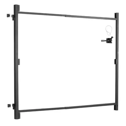 VEVOR Torbausatz passend für 915 bis 1524 mm breite Öffnungen, verstellbarer Torrahmensatz aus Eisen, durchhangsicherer Torrahmensatz mit Riegelschloss & Schrauben, für Holzzaun, schwarz – Bild 9