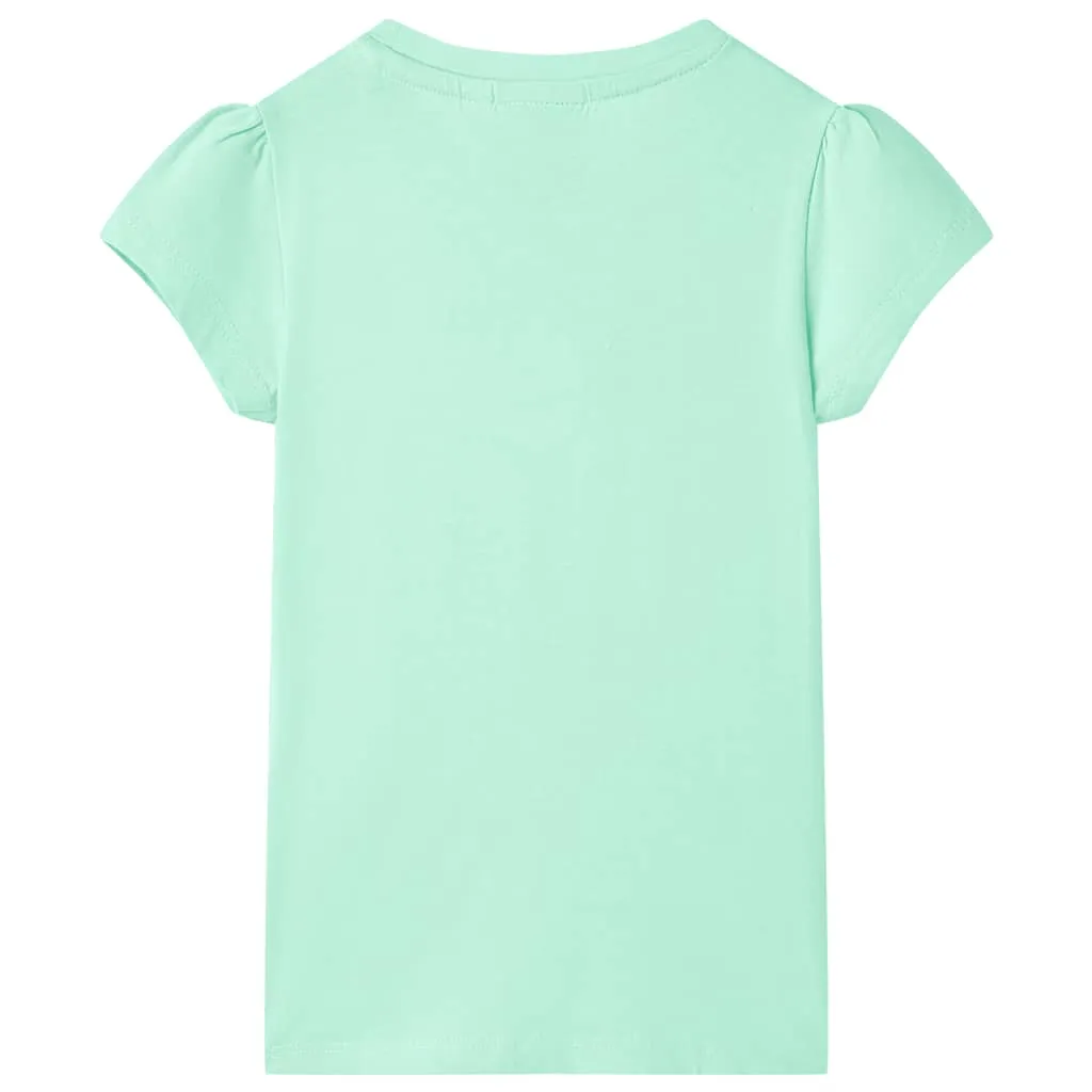 vidaXL Kinder-T-Shirt Knallgrün 128 – Bild 2