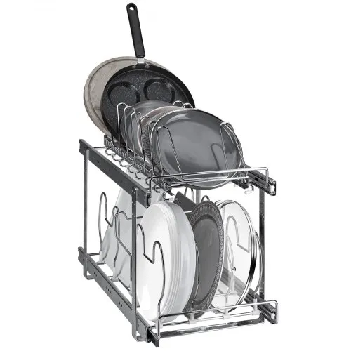 VEVOR Pfannen- und Topfregal-Organizer Erweiterbarer Deckelhalter 2-stufig VEVOR Pfannen- und Topfregal-Organizer Erweiterbarer Deckelhalter 2-stufig