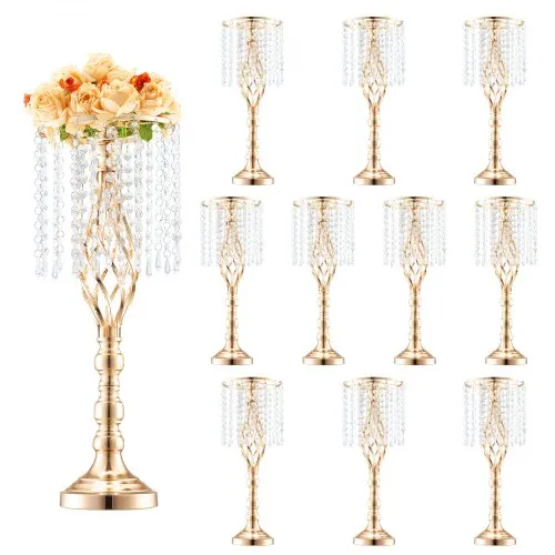 VEVOR 10 Stück 55 cm hoher Blumenständer aus Kristallglas für Hochzeiten, Metallvase für Hochzeitsmittelstücke, goldene Blumenhalter, Blumenständer für Tische, Hochzeitsessen, Partys, Zeremonien, Geburtstagsveranstaltungen VEVOR 10 Stück 55 cm hoher Blumenständer aus Kristallglas für Hochzeiten, Metallvase für Hochzeitsmittelstücke, goldene Blumenhalter, Blumenständer für Tische, Hochzeitsessen, Partys, Zeremonien, Geburtstagsveranstaltungen