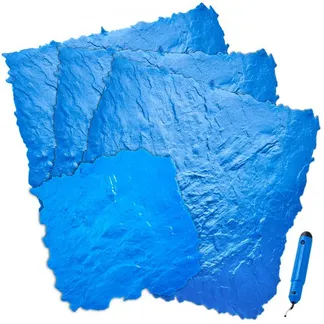 VEVOR Betonstempelmatte, 36 x 36 Zoll und 18 x 18 Zoll, 4 Stück Betonstrukturhaut Polyurethan-Stempel Steinfliesen-Strukturmatte, Schieferbodenabdruck Nahtlose Stempel-Betonformen für dekorative Außenbereiche VEVOR Betonstempelmatte, 36 x 36 Zoll und 18 x 18 Zoll, 4 Stück Betonstrukturhaut Polyurethan-Stempel Steinfliesen-Strukturmatte, Schieferbodenabdruck Nahtlose Stempel-Betonformen für dekorative Außenbereiche