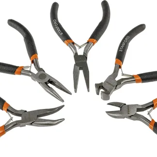 Elektroniker Zangen-Set „MiniGrip“ 5-tlg 12cm, isolierte Griffe, federöffnend Elektroniker Zangen-Set „MiniGrip“ 5-tlg 12cm, isolierte Griffe, federöffnend