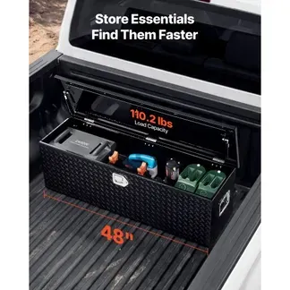 VEVOR 1219 x 381 x 381 mm Werkzeugkasten für Lkw-Ladefläche, Abschließbar 177 L Truckbox Werkzeugbox Aufbewahrungs-Werkzeugkasten, 50 kg Tragfähigkeit Werkzeugkiste Organizer für Wohnmobil, PKW usw. VEVOR 1219 x 381 x 381 mm Werkzeugkasten für Lkw-Ladefläche, Abschließbar 177 L Truckbox Werkzeugbox Aufbewahrungs-Werkzeugkasten, 50 kg Tragfähigkeit Werkzeugkiste Organizer für Wohnmobil, PKW usw.