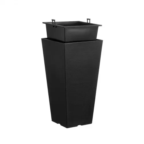 VEVOR Blumentopf, 2er Set, Großer Pflanzentopf 570 mm, Modernes Design, Integriertes effizientes Drainagesystem, Pflanzenkübel, Blumenkübel, Topf für Veranda, Patio, Außen, Innen, Schwarz – Bild 10