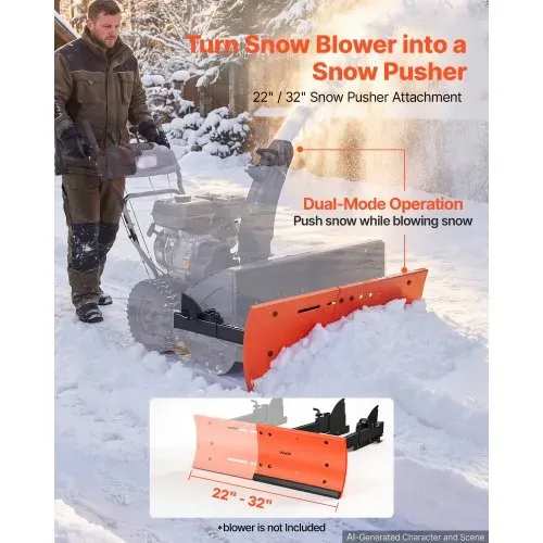 VEVOR Schneeschild 559-813mm Breitenverstellbarer Schneepflugaufsatz Orange, für Meisten Schneefräsen Geeignet, Zweibetriebsmodus, Abnehmbares, Kohlenstoffstahl-Räumschild, Effiziente Schneeräumung VEVOR Schneeschild 559-813mm Breitenverstellbarer Schneepflugaufsatz Orange, für Meisten Schneefräsen Geeignet, Zweibetriebsmodus, Abnehmbares, Kohlenstoffstahl-Räumschild, Effiziente Schneeräumung
