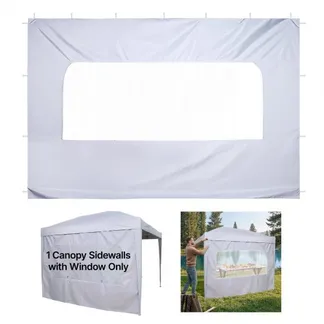VEVOR 1x Seitenwand für Pavillon, Seitenteil für 3 x 3 m Faltpavillon, Wasserfeste Seitenplane mit Sonnenschutz PU-Beschichtung, inklusive Reißverschluss & Fenster für Outdoor-Events Marktstände, Weiß VEVOR 1x Seitenwand für Pavillon, Seitenteil für 3 x 3 m Faltpavillon, Wasserfeste Seitenplane mit Sonnenschutz PU-Beschichtung, inklusive Reißverschluss & Fenster für Outdoor-Events Marktstände, Weiß