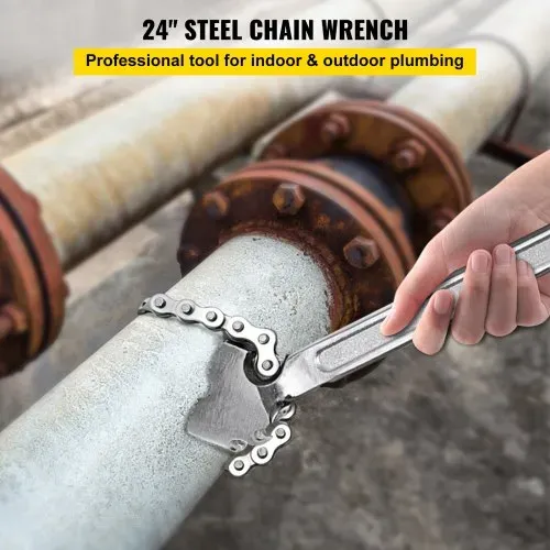 VEVOR 61 cm Rohrkettenschlüssel Heavy Duty 17 cm Kettenschlüssel VEVOR 61 cm Rohrkettenschlüssel Heavy Duty 17 cm Kettenschlüssel