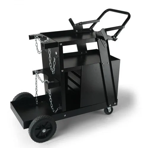VEVOR Schweißwagen 2 Ablageflächen mit 4 Schubladen Schweißmobil Max. 100-120kg Wagen für Schweßgeräte mit 2 Gasflaschenhalterung Ideal für Handschweißen Schutzgasschweißen Argon-Lichtbogenschweißen VEVOR Schweißwagen 2 Ablageflächen mit 4 Schubladen Schweißmobil Max. 100-120kg Wagen für Schweßgeräte mit 2 Gasflaschenhalterung Ideal für Handschweißen Schutzgasschweißen Argon-Lichtbogenschweißen