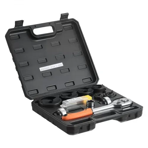 VEVOR 22,5-61,5 mm SLUG-Buster Ratschen-Ausbrechset, Ratschenschlüssel-Ausbrechstanzer-Sets für Aluminium, Weichstahl, Fiberglas, Kunststoffe, 6 Matrizengrößen, 40Cr Stahl Ko-Werkzeugsatz – Bild 9