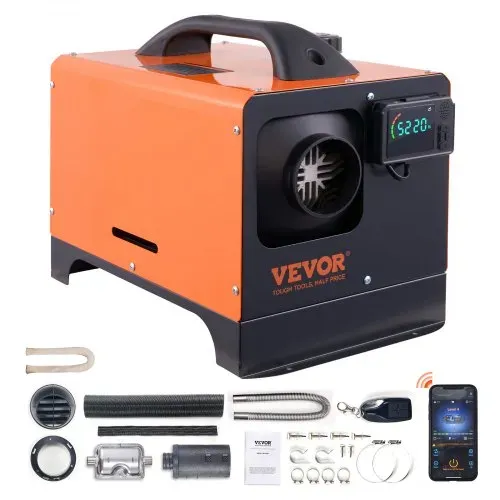 VEVOR Luft Dieselheizung Standheizung 12 V 5 kW, Luftheizung Air Diesel Diesel Standheizung Lufterhitzer, 0,16–0,52 L/Std. Dieselheizung mit LCD-Display & 10 m Fernbedienung & Bluetooth-APP Steuerung VEVOR Luft Dieselheizung Standheizung 12 V 5 kW, Luftheizung Air Diesel Diesel Standheizung Lufterhitzer, 0,16–0,52 L/Std. Dieselheizung mit LCD-Display & 10 m Fernbedienung & Bluetooth-APP Steuerung