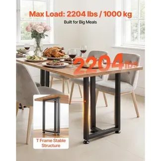 VEVOR Tischkufen 2er-Set 450x220x740 mm, T-förmige Tischuntergestell 1000 kg, Tischbeine Kohlenstoffstahl, Möbelfüße, Tischgestell, Tischfüße für Schreibtische, Couchtische, Esstische, Schwarz VEVOR Tischkufen 2er-Set 450x220x740 mm, T-förmige Tischuntergestell 1000 kg, Tischbeine Kohlenstoffstahl, Möbelfüße, Tischgestell, Tischfüße für Schreibtische, Couchtische, Esstische, Schwarz