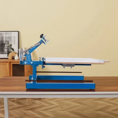 VEVOR Siebdruckmaschine 1-Farbe 1-Stationen-Siebdruckpresse 540x450 mm, Einstellbare Spannung Pulverbeschichteter Kohlenstoffstahl für T-Shirt-Bedruckung Heim-& Gewerbegebrauch – Bild 7