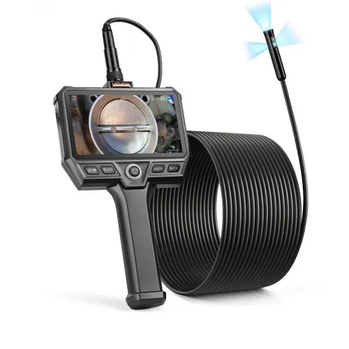 VEVOR Triple Lens Endoskopkamera mit Licht, Inspektionskamera mit 5 Zoll Bildschirm 10 m Kabel & 5000mAh Akku, 8 mm Rohrkamera mit 8X Zoom & IP67, Boroskopkamera mit Handgriff für Auto Rohre Abfluss VEVOR Triple Lens Endoskopkamera mit Licht, Inspektionskamera mit 5 Zoll Bildschirm 10 m Kabel & 5000mAh Akku, 8 mm Rohrkamera mit 8X Zoom & IP67, Boroskopkamera mit Handgriff für Auto Rohre Abfluss