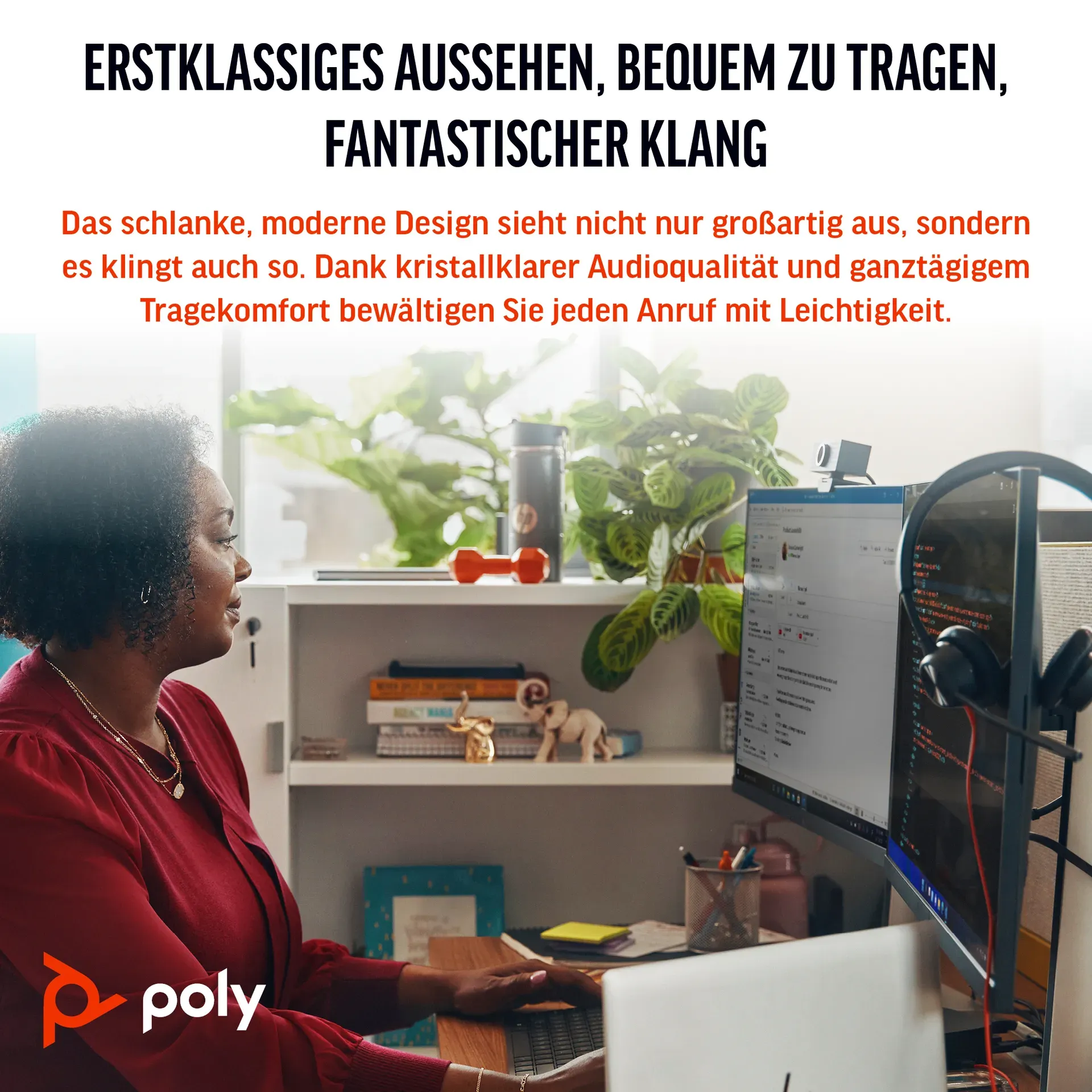 HP Poly Blackwire 3320 USB-C Stereo-Headset +USB-C/A-Adapter – Bild 3