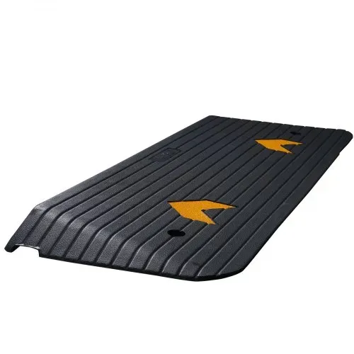 VEVOR Schwellenrampe Vollgummi Türschwellenrampe 15Tonnen Tragfähigkkeit Bordsteinrampe mit Kanal 110x32x3,8cm Rollstuhlrampe Auffahrrampe Gummirampe Ideal für unebenen Boden Bordsteinkanten – Bild 8
