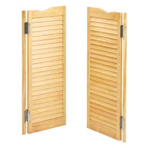 VEVOR Saloontür, 805x28x1060 mm, Schwingtür mit Scharnieren & Beschlagsatz, Flügeltür, einfach zu installieren, gewölbte Innenschwingtüren für Cafés, Flur, Küche, Bar, Pub, Eingang, Holzfarbe – Bild 9