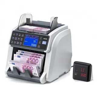 VEVOR Geldzählmaschine Banknotenzähler mit UV/MG/IR/DD/DBL/HLF/CHN Falschgelderkennung LED-Display, Wertzähler Unterstützt Mehrere Währungen & Gemischte Banknoten, Geldzähler Max. 1500 Banknoten/Min. VEVOR Geldzählmaschine Banknotenzähler mit UV/MG/IR/DD/DBL/HLF/CHN Falschgelderkennung LED-Display, Wertzähler Unterstützt Mehrere Währungen & Gemischte Banknoten, Geldzähler Max. 1500 Banknoten/Min.