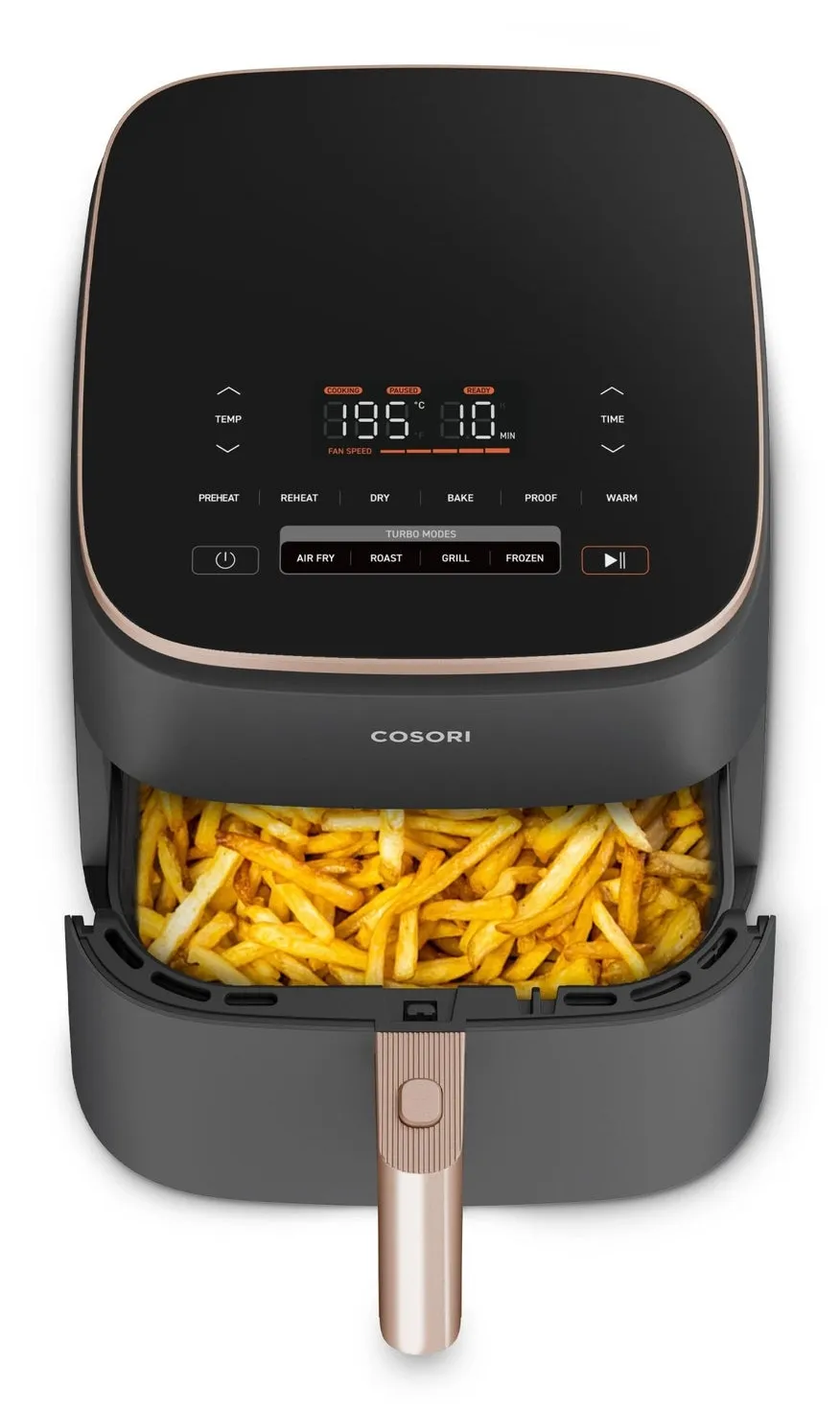 Cosori Turbo Blaze Chef Edition Einzelbild 6 l Eigenständig 1725 W Heißluftfritteuse Schwarz, Rosa-Goldfarben – Bild 6