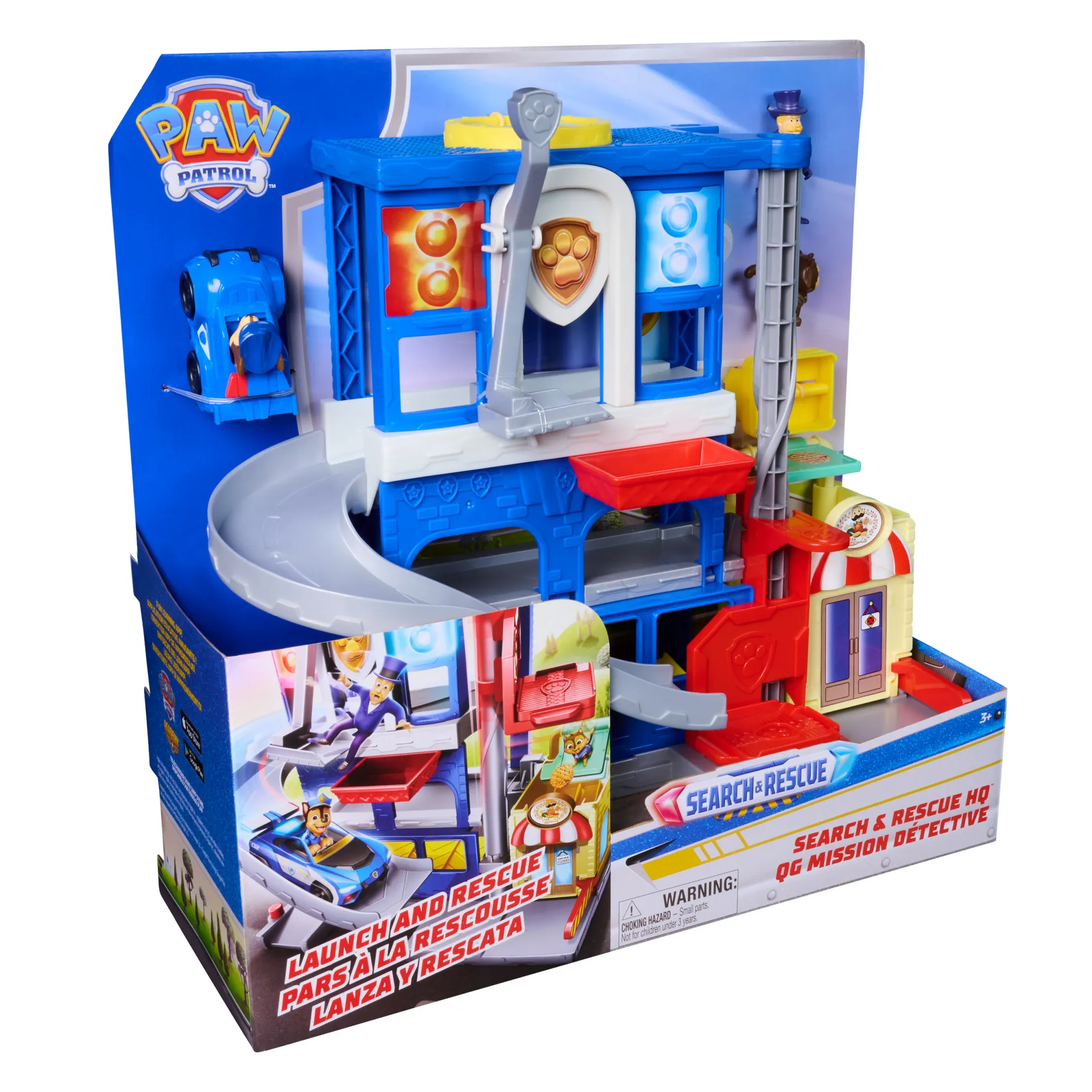PAW Patrol - Search & Rescue: Pup Squad Hauptquartier Spielset mit Chase Racer und 2 Figuren – Bild 7