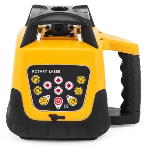 VEVOR Rot Professional Rotationslaser max. Arbeitsbereich 100 m, 360 Rotary Laser Level Wasser- und staubdicht außenbereich Arbeitszeit 20 Stunden in Handwerkerkoffer 2 kg Fernbedienung Yellow Shell – Bild 9