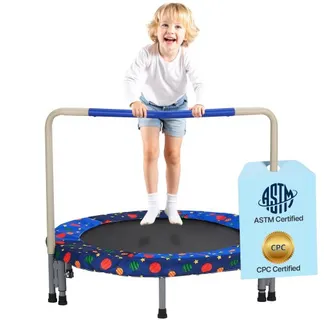 VEVOR Kindertrampolin Outdoor-Trampolin 91,44 cm faltbares Trampolin mit Griff, Rebounder-Trampolin Gartentrampolin für Kleinkinder, Geburtstagsgeschenk für Kinder ab 3 Jahren 100 kg belastbar Blau VEVOR Kindertrampolin Outdoor-Trampolin 91,44 cm faltbares Trampolin mit Griff, Rebounder-Trampolin Gartentrampolin für Kleinkinder, Geburtstagsgeschenk für Kinder ab 3 Jahren 100 kg belastbar Blau