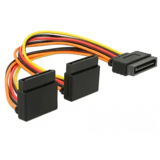 Stromkabel SATA 15Pin (Stecker) > 2x SATA 15Pin (Buchse) Stromkabel SATA 15Pin (Stecker) > 2x SATA 15Pin (Buchse)