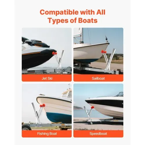 VEVOR Windenstand, Windenbock für Bootsanhänger, Bootswindenhalterung mit U-Bolzen für 76x76-101 mm Anhängerkupplung verzinkt, passend für Jetski, Segelboot, Fischerboot, Schnellboot – Bild 5