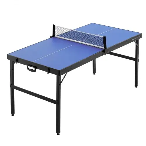 VEVOR Tischtennistisch Ping-Pong-Tisch, mittelgroße tragbare Tischtennisplatte, Tischtennisplatte aus MDF zusammenklappbar komplettes Set mit Netz, 2 Schlägern, 3 Bällen, Tragetasche, Griff – Bild 10