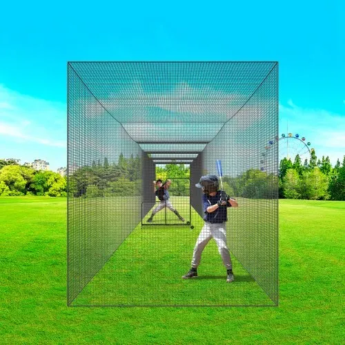 VEVOR Baseball-Schlagkäfig-Netz für Zuhause oder Hinterhof 70 Fuß, Baseballkäfig-Netz zum Schlagen und Aufstellen, Baseballnetz, Schlagkäfig, für Kinder oder Erwachsene Schwarz – Bild 7