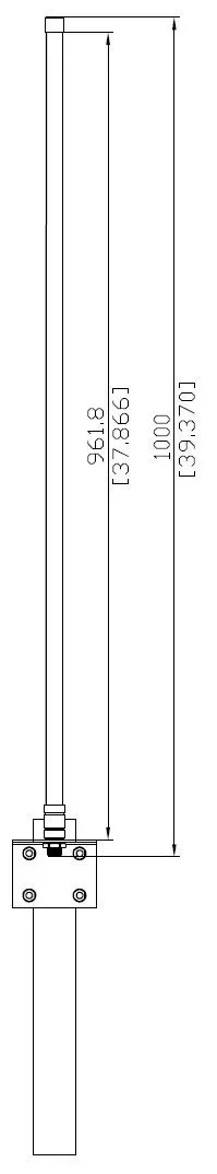 ALLNET Antenne 868MHz 7.3dbi Antenne (N-Female) Omnidirectional/Rundstrahl ANT-868-7.3dbi-OMNI LORA/HELIUM/HaLow/IoT – Bild 3