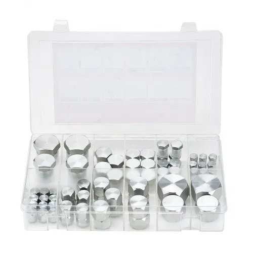 VEVOR 72-tlg. JIC-Hydraulikfittings, Industriehydraulikkappe & -stopfen, Schlauch- & Rohrfitting-Kit, Kappen- & Stopfen-Kit, Präzisionsgewinde in 37°-Schnittgrößen 4, 6, 8, 10, 12, 16 – Bild 10