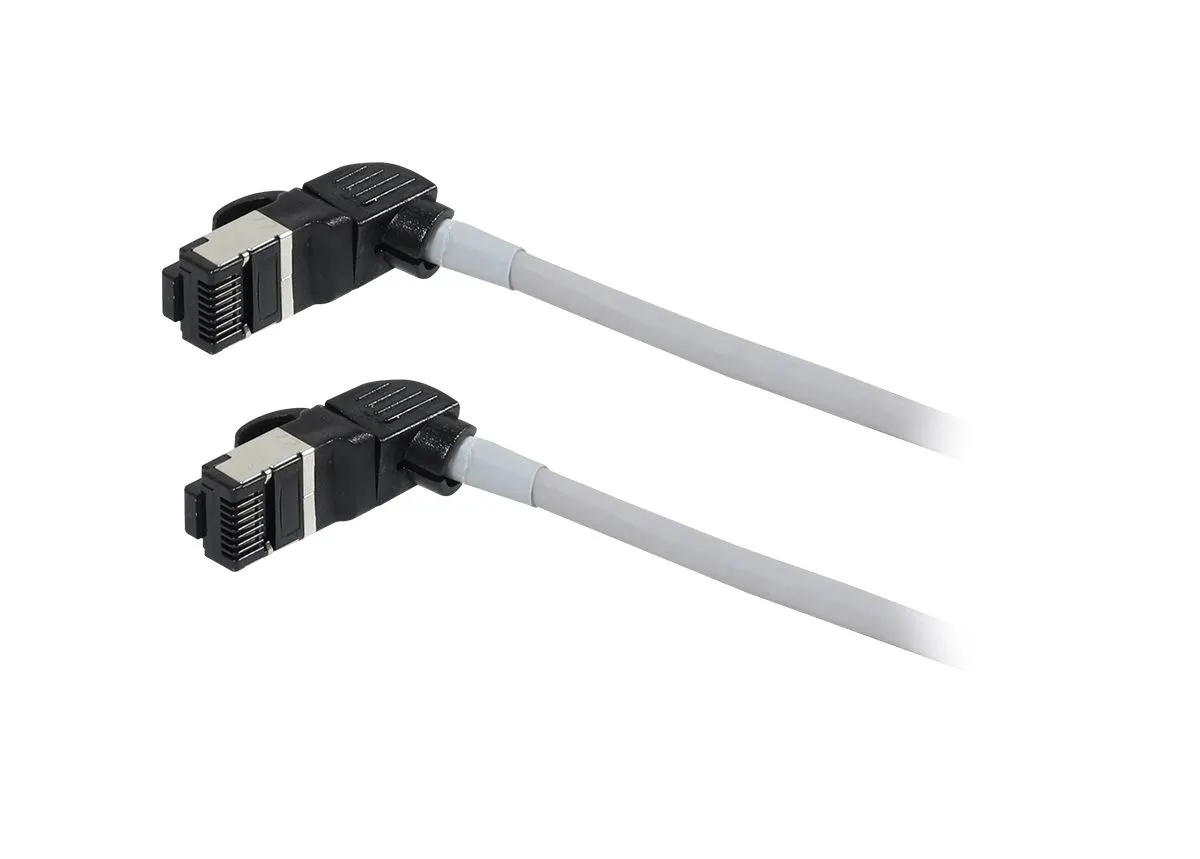Patchkabel RJ45, CAT6A 500Mhz, 1.5m, grau, S/FTP, slimline rund d=4,5mm, TPE/LSZH(Superflex), AWG28, mit CAT7 Rohk., drehbarer Stecker, Synergy21 – Bild 2