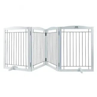 VEVOR Freistehendes Hundetor, Haustiertor, 610 x 813 mm Türschutzgitter 4-Platten-Faltbares Hundetor für Breite & Schmale Durchgänge, Erweiterbare Klappbare Hundebarriere, Weißes Treppenschutzgitter VEVOR Freistehendes Hundetor, Haustiertor, 610 x 813 mm Türschutzgitter 4-Platten-Faltbares Hundetor für Breite & Schmale Durchgänge, Erweiterbare Klappbare Hundebarriere, Weißes Treppenschutzgitter
