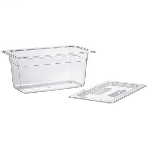 VEVOR GN 1/3 Behälter 15 cm Tief 6er-Set Lebensmittelbehälter mit Deckel PC für Restaurants, Buffets & Salatbars, 327 x 178 x 154 mm, –40 bis 100 °C, Spülmaschinenfest, Stapelbar, Skalenmarkierung – Bild 10