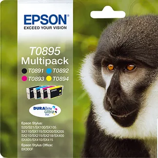 Epson Monkey Multipack 4 Farben T0895, DURABrite Ultra Ink Epson Monkey Multipack 4 Farben T0895, DURABrite Ultra Ink