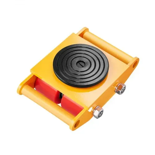 VEVOR Maschinenroller, 6T Möbelroller, 278 x 220 x 105 mm Möbelwagen, Maschinenroller mit 360° Drehkappe und PU-Richtungsrollen, Möbelwagen, Hochleistungs-Industrie-Bewegungsausrüstung, Gelb – Bild 9